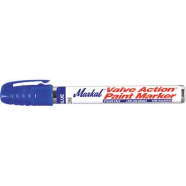 Permanent Valve Action Paint Marker, Medium Tip, Blue Color Family, Paint