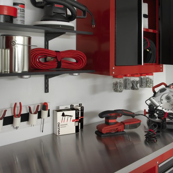 Reclosable Fastener, Rubber Adhesive, 15 ft, 2 in Wd, Black