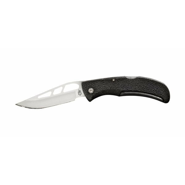Folding Knife, Drop Point, 3-1/2In, Black
