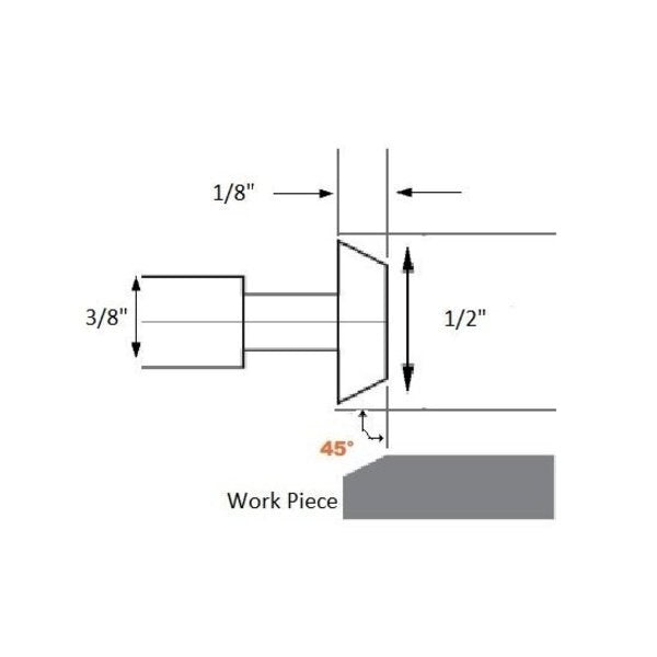 1/2 X 1/8 45 Degree M42 8% Cobalt Single Angle Chamfer Cutter