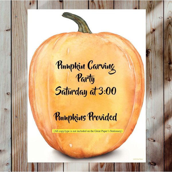 Stationery Letterhead, Big Pumpkin, PK80