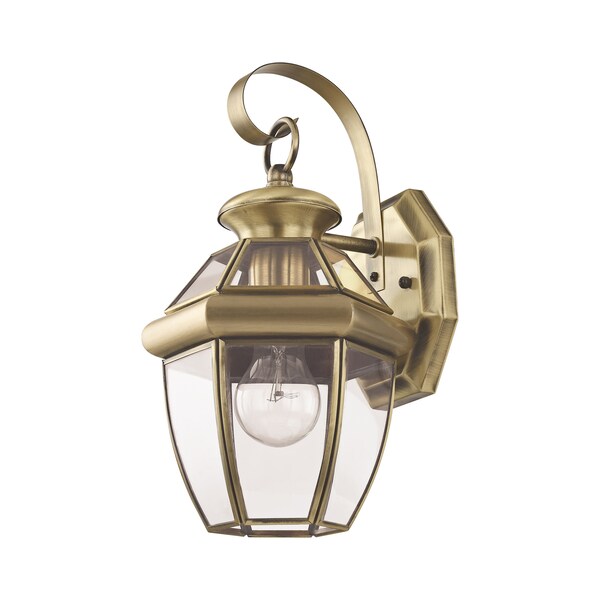 Monterey 1 Light Antique Brass Outdoor W