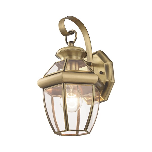 Monterey 1 Light Antique Brass Outdoor W