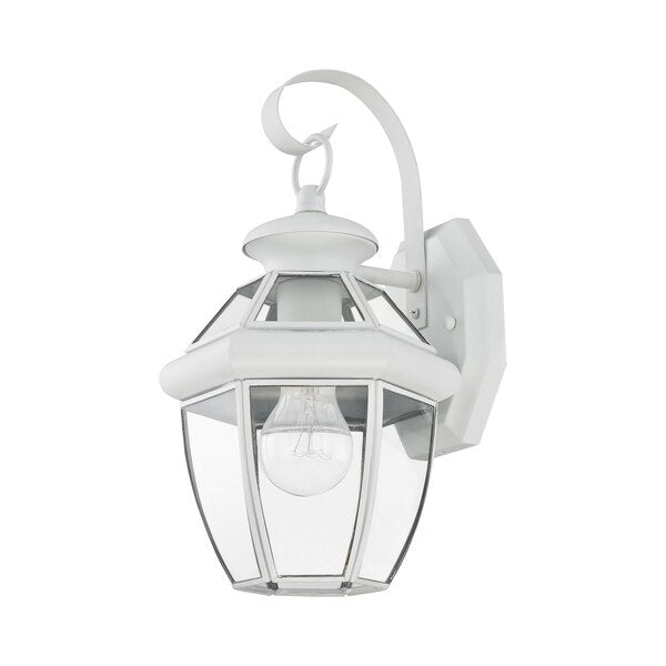 Monterey 1 Light White Outdoor Wall Lantern