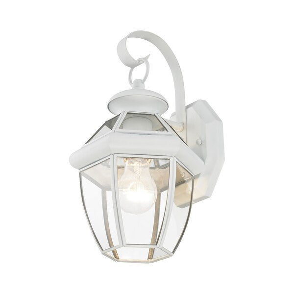 Monterey 1 Light White Outdoor Wall Lantern