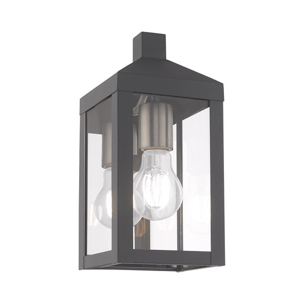 Nyack 1 Light Scandinavian Gray Outdoor Wall Lantern