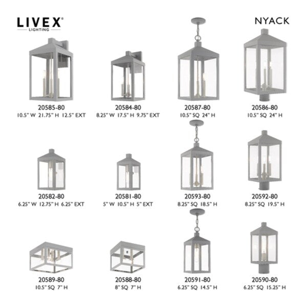 Nyack 1 Light Nordic Gray Outdoor Wall Lantern