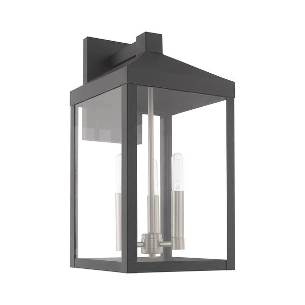 Nyack 3 Light Scandinavian Gray Outdoor