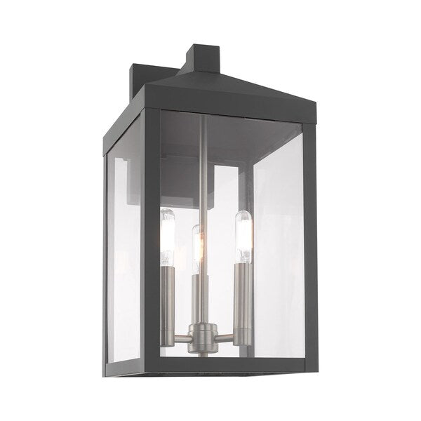 Nyack 3 Light Scandinavian Gray Outdoor