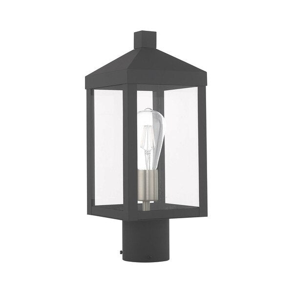 Nyack 1 Light Scandinavian Gray Outdoor Post Top Lantern