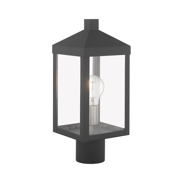 Nyack 1 Light Scandinavian Gray Outdoor Post Top Lantern
