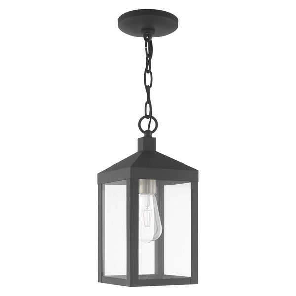 Nyack 1 Light Scandinavian Gray Outdoor Pendant Lantern
