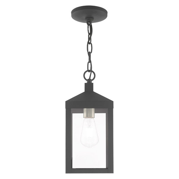 Nyack 1 Light Scandinavian Gray Outdoor Pendant Lantern