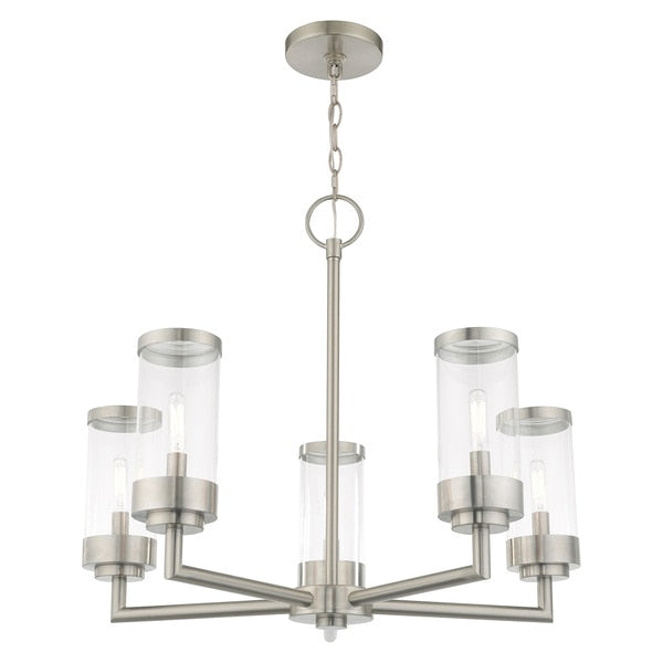 Hillcrest 5 Light Brushed Nickel Outdoor