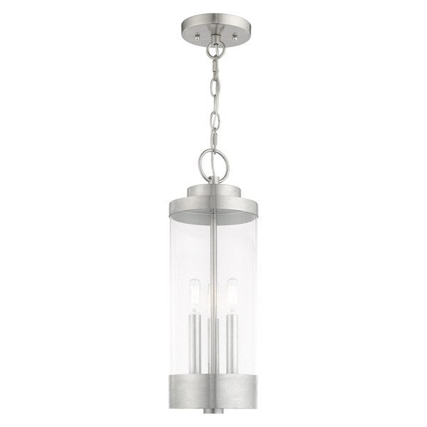 Hillcrest 3 Light Brushed Nickel Outdoor