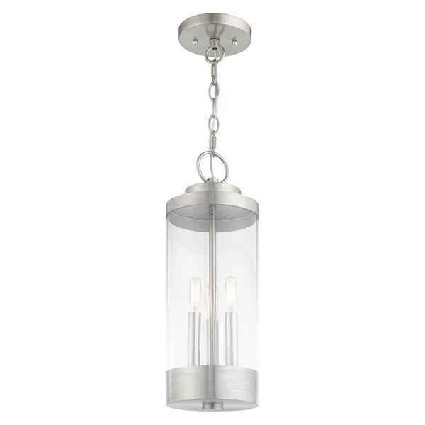 Hillcrest 3 Light Brushed Nickel Outdoor