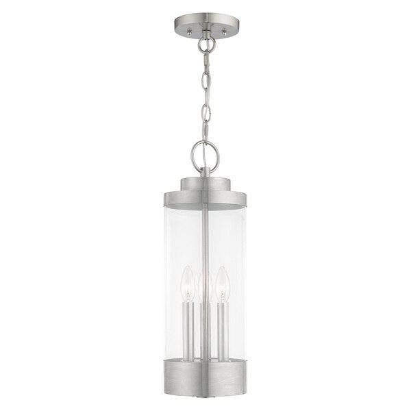 Hillcrest 3 Light Brushed Nickel Outdoor