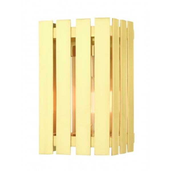 Satin Brass Outdoor Wall Lantern, 1 Light