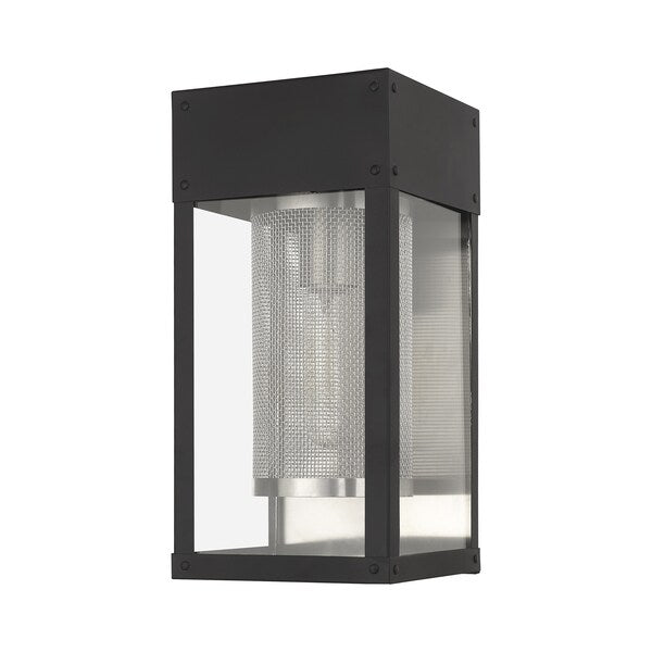 Franklin 1 Light Black Outdoor Wall Lantern