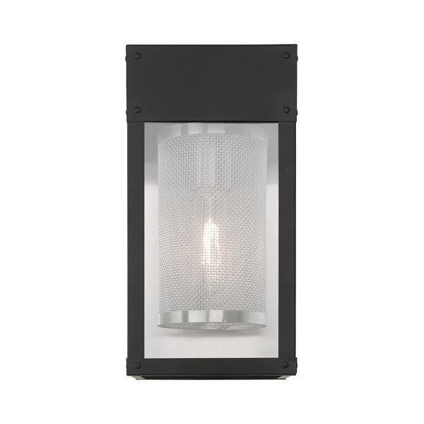 Franklin 1 Light Black Outdoor Wall Lantern