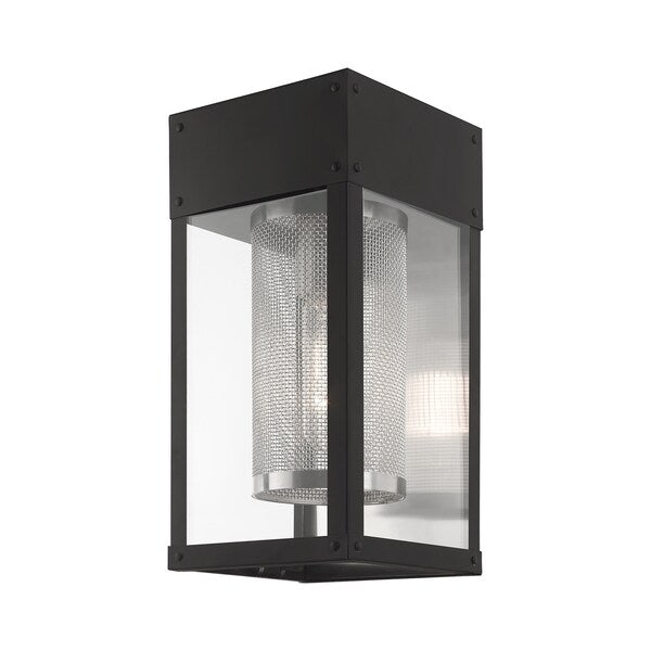 Franklin 1 Light Black Outdoor Wall Lantern