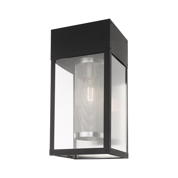Franklin 1 Light Black Outdoor Wall Lantern