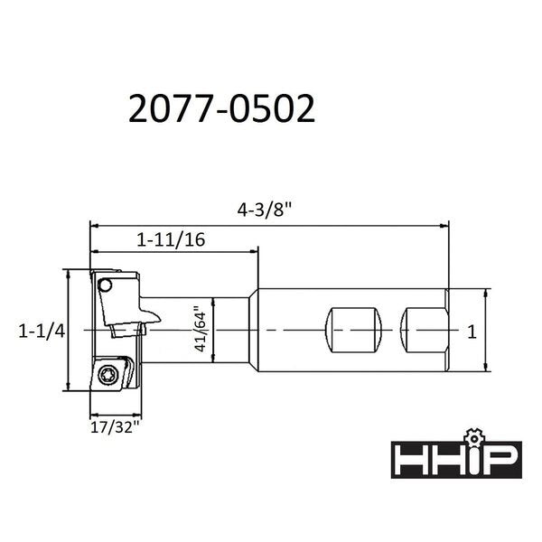 5/8 X 1-1/4 X 31/64 X 1 Indexable T-Slot Cutter