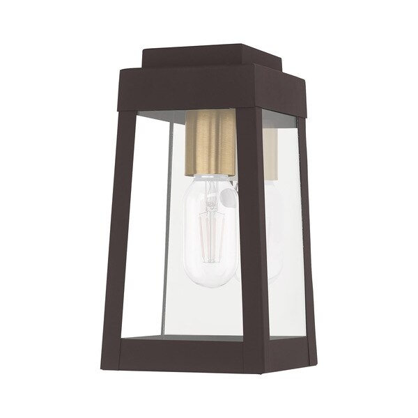 Oslo 1 Light Bronze Outdoor Wall Lantern