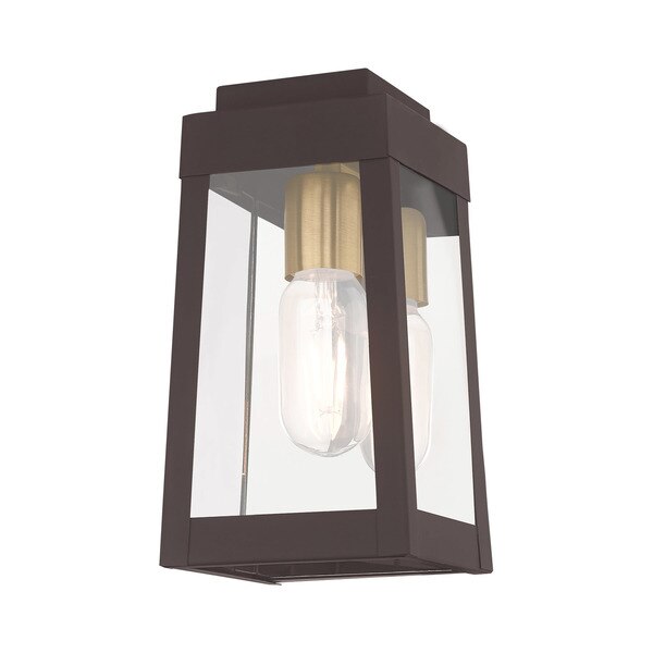 Oslo 1 Light Bronze Outdoor Wall Lantern