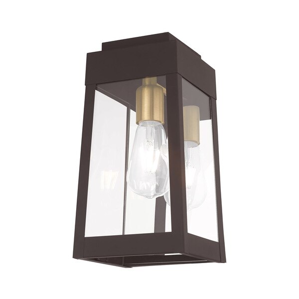 Oslo 1 Light Bronze Outdoor Wall Lantern