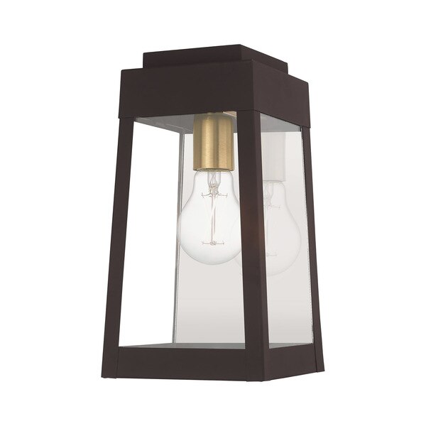 Oslo 1 Light Bronze Outdoor Wall Lantern