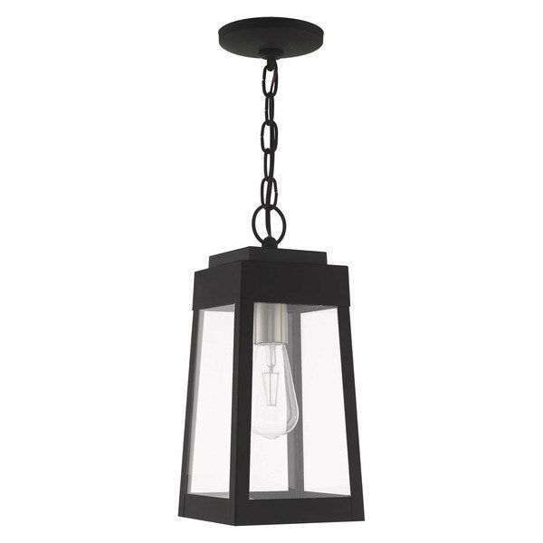 Oslo 1 Light Black Outdoor Pendant Lantern