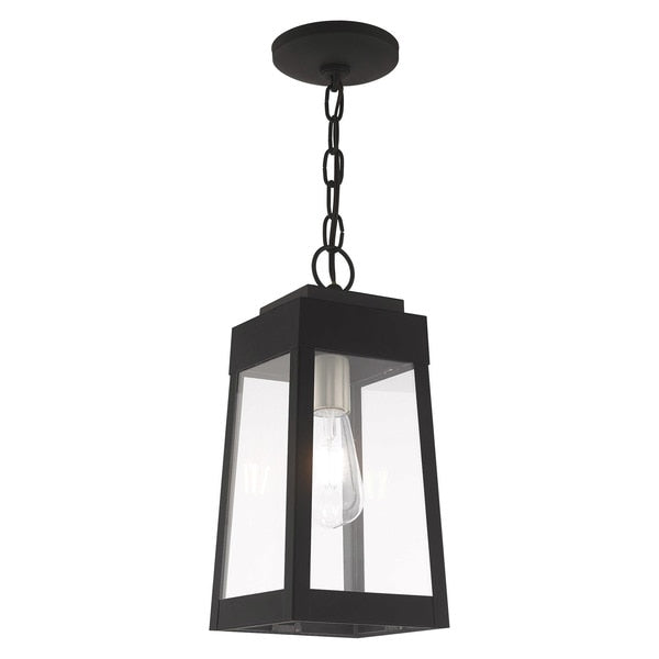 Oslo 1 Light Black Outdoor Pendant Lantern