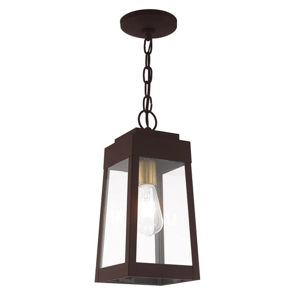 Oslo 1 Light Bronze Outdoor Pendant Lant