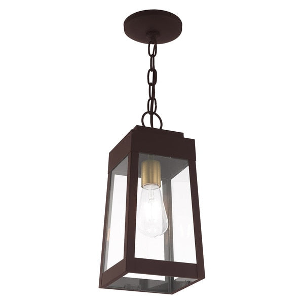 Oslo 1 Light Bronze Outdoor Pendant Lant