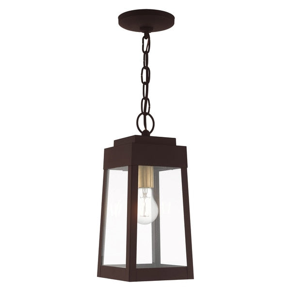 Oslo 1 Light Bronze Outdoor Pendant Lant