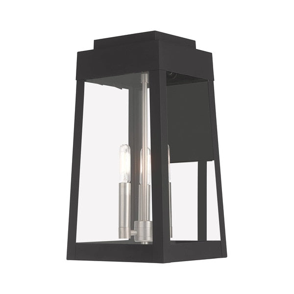 Oslo 3 Light Black Outdoor Wall Lantern