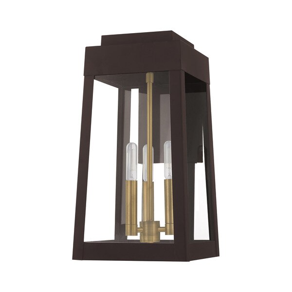 Oslo 3 Light Bronze Outdoor Wall Lantern