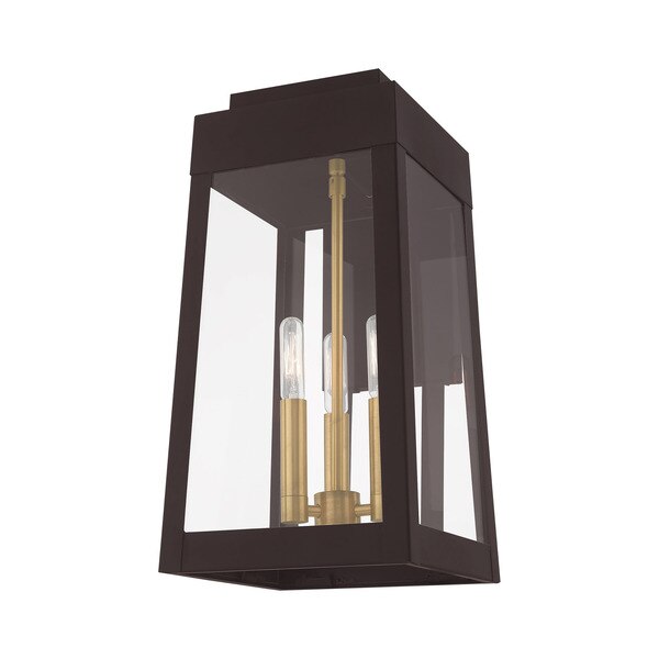Oslo 3 Light Bronze Outdoor Wall Lantern