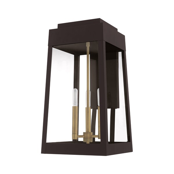 Oslo 3 Light Bronze Outdoor Wall Lantern
