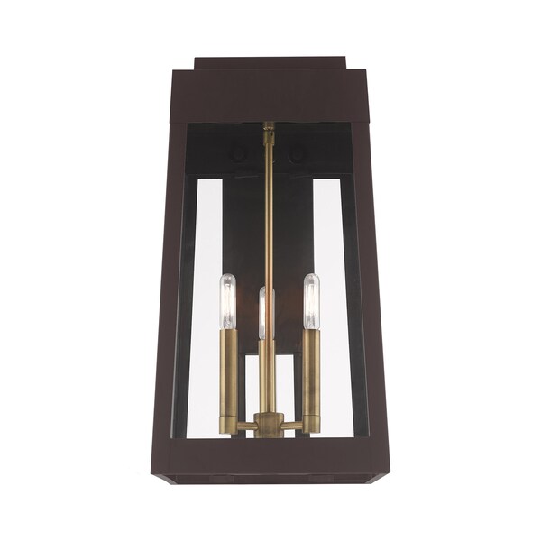 Oslo 3 Light Bronze Outdoor Wall Lantern