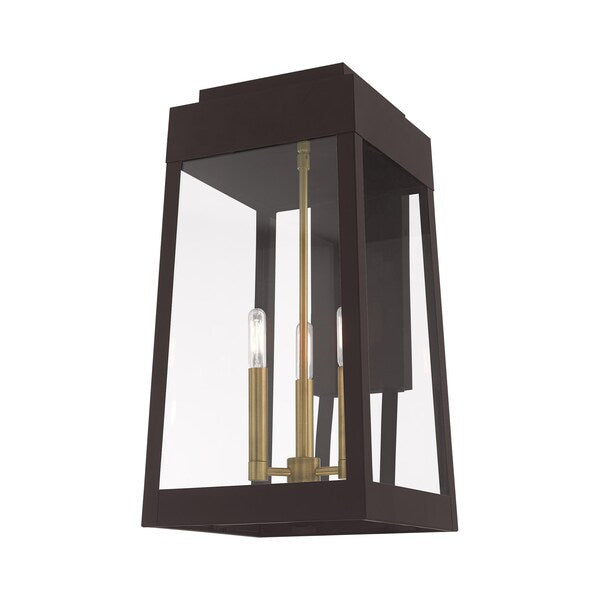 Oslo 3 Light Bronze Outdoor Wall Lantern