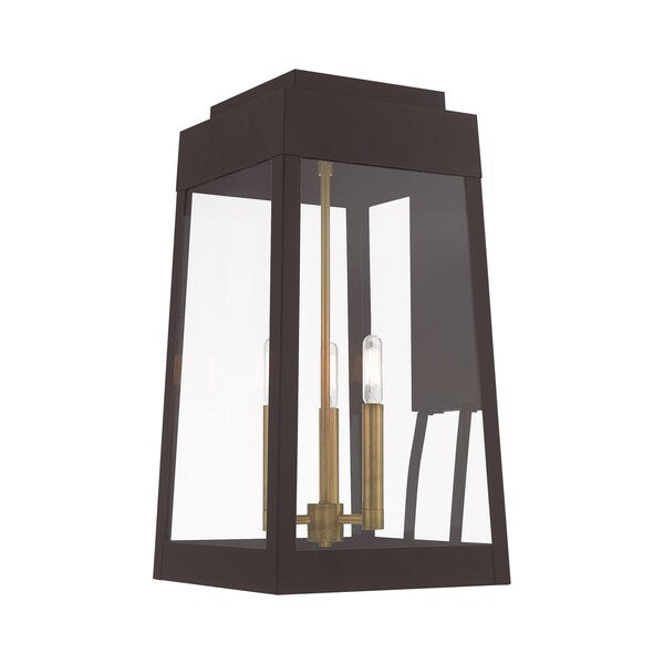 Oslo 3 Light Bronze Outdoor Wall Lantern