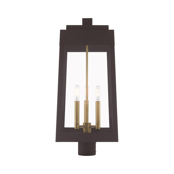 Oslo 3 Light Bronze Outdoor Post Top Lantern