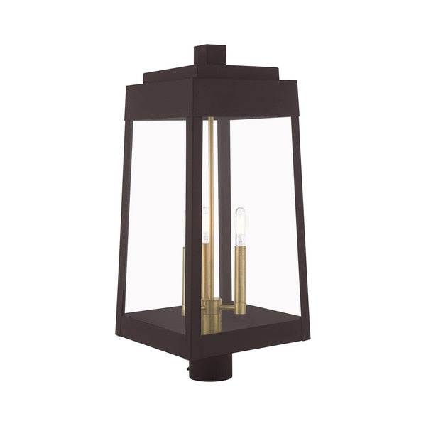 Oslo 3 Light Bronze Outdoor Post Top Lantern