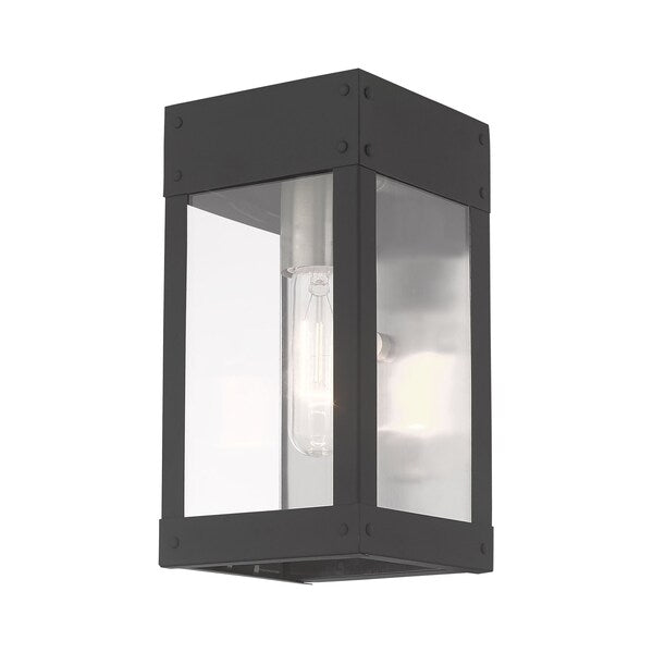 Barrett 1 Light Scandinavian Gray Outdoor Wall Lantern