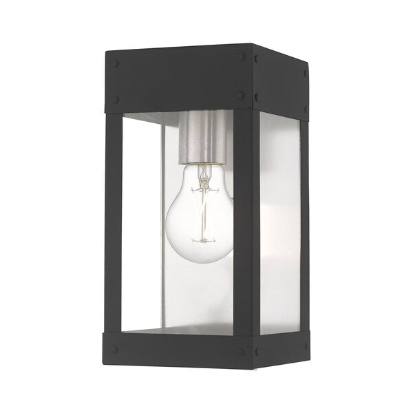 Barrett 1 Light Scandinavian Gray Outdoor Wall Lantern