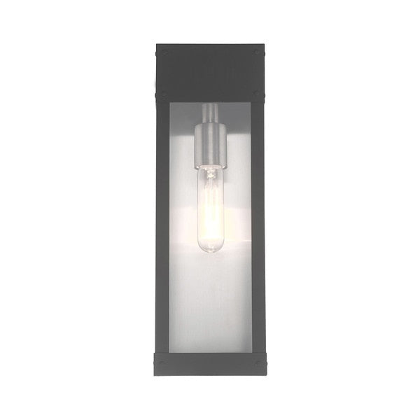 Barrett 1 Light Scandinavian Gray Outdoor Wall Lantern