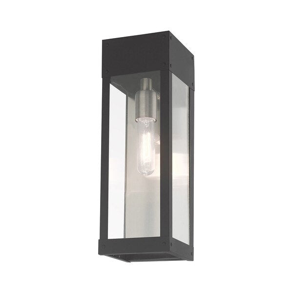 Barrett 1 Light Scandinavian Gray Outdoor Wall Lantern