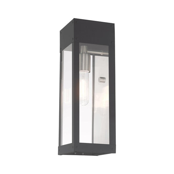 Barrett 1 Light Scandinavian Gray Outdoor Wall Lantern